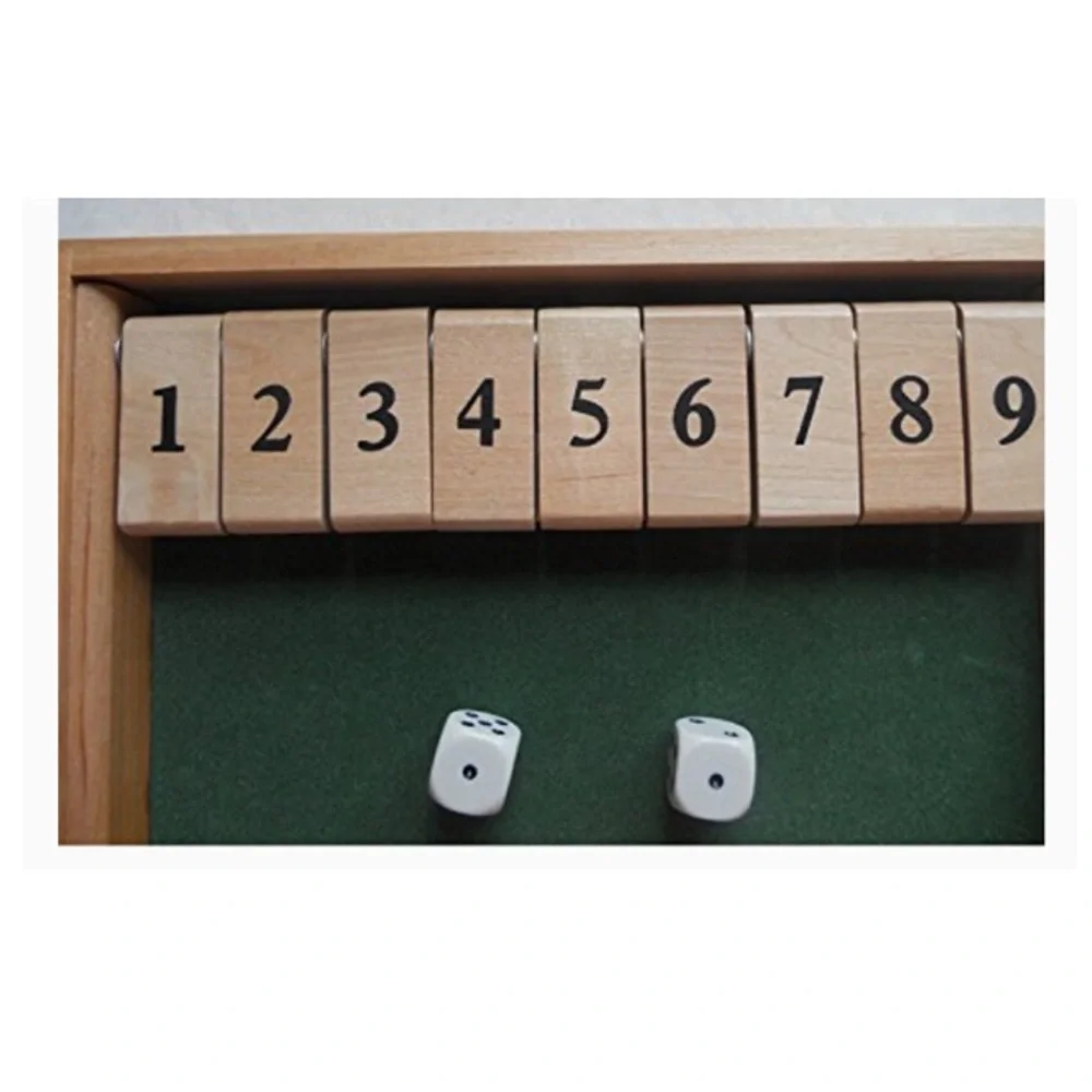 WISDOMTOY NWT Shut The Box Dice Board Game for Kids and Adults